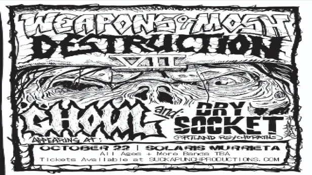 GHOUL with DRY SOCKET More bands TBH Live in Concert at Solaris in Murrieta