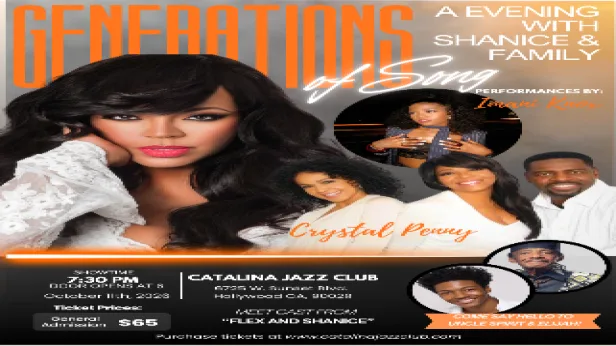 GENERATIONS OF SONG An Evening with Shanice & Family performances by: Imani Knox and Crystal Penny