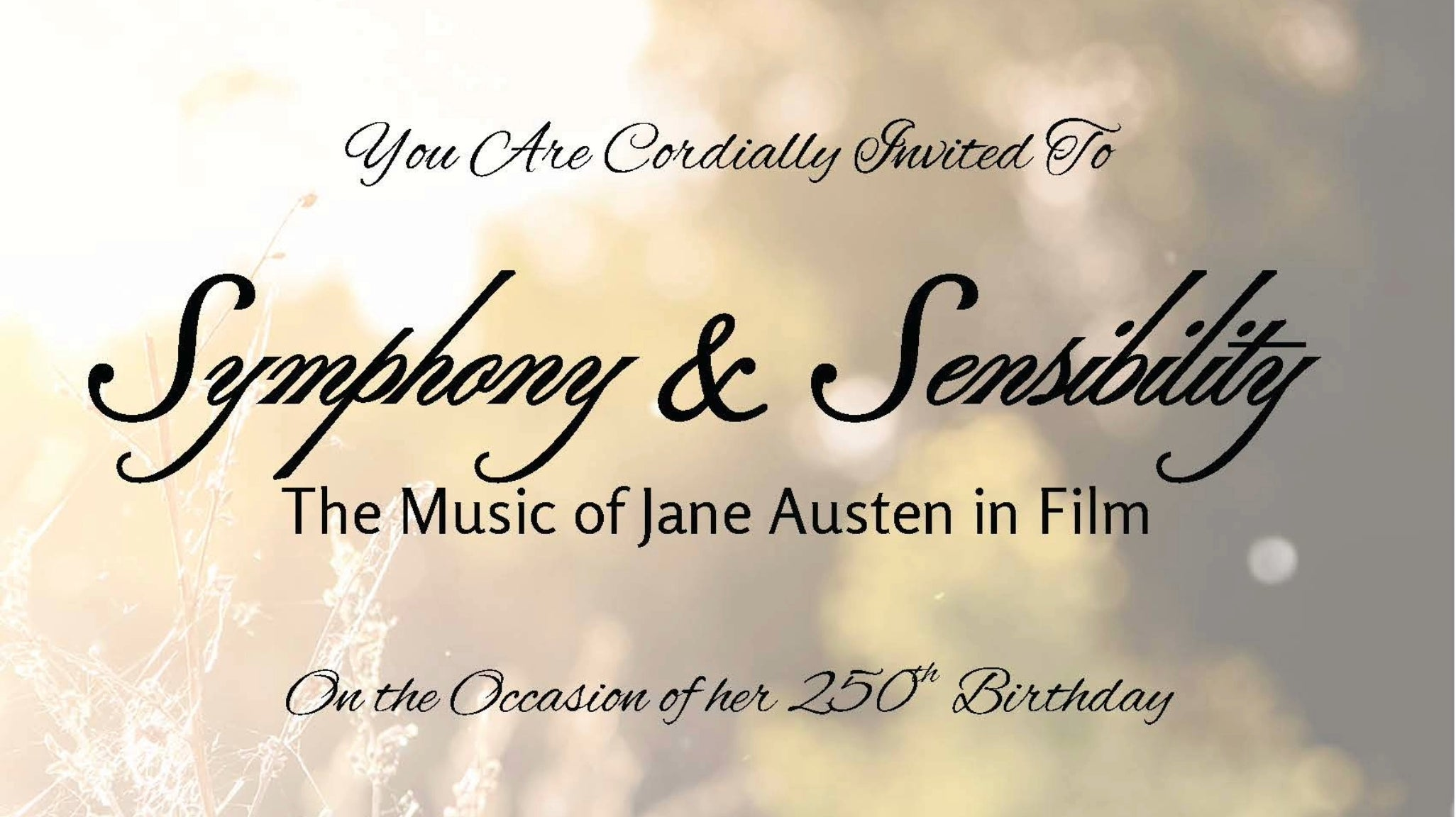 The Town Hall - Symphony & Sensibility: The Music of Jane Austen