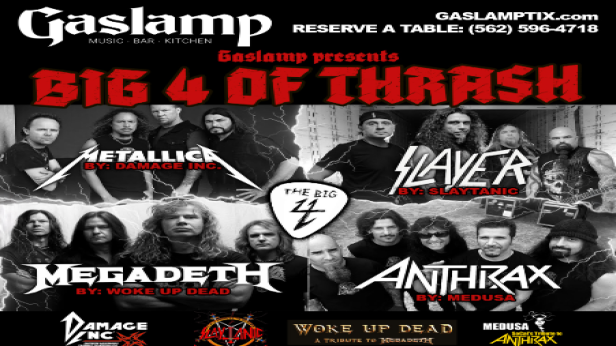 METALLICA + SLAYER + MEGADETH + ANTHRAX TRIBUTES ...BIG 4 of THRASH!