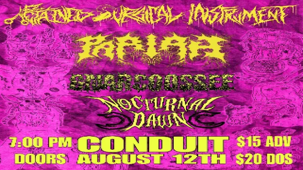 Retained Surgical Instrument, Pariah,Gnarcoossee, and Nocturnal Dawn