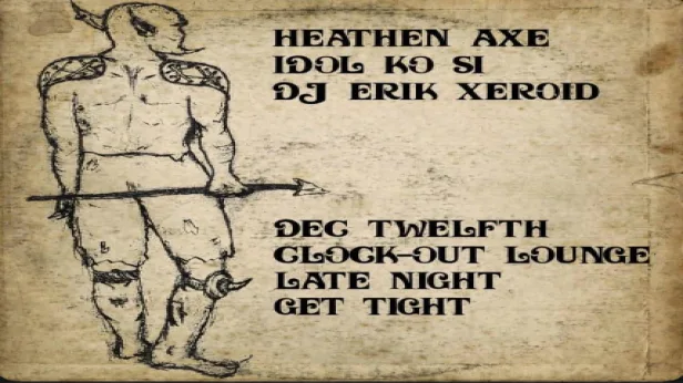 Clock-Out Lounge Presents: Heathen Axe (John Dwyer of Osees) W/ Special Guest Idol Ko Si & DJ Erik Xeroid