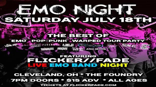 EMO NIGHT ft. Flicker//Fade Live Band Emo Night!