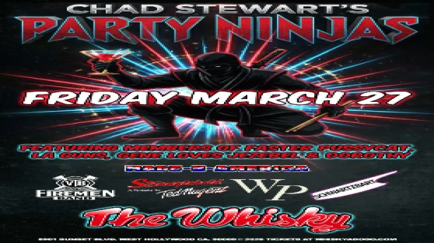 Chad Stewart's Party Ninjas, Made N America, V-Time, Stranglehold (Ted Nugent Tribute), Westpark, Peacemakers, Aaron Schwartzbart