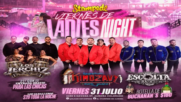 Viernes de Ladies Night. Damas Gratis Toda La Noche