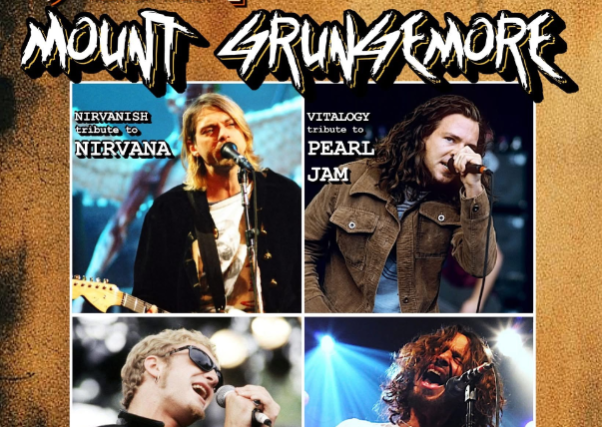 PEARL JAM + NIRVANA + ALICE IN CHAINS + SOUNDGARDEN TRIBUTES  (Vitalogy + Nirvanish + Memory Layne + Spoonmen) ... MOUNT GRUNGEMORE CONCERT!