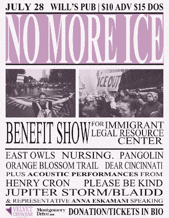 No More Ice - Benefit Show for Immigrant Legal Resource Center