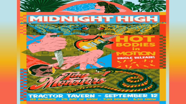 Midnight High, Hot Bodies In Motion (single release) w/ Tiny Monsters