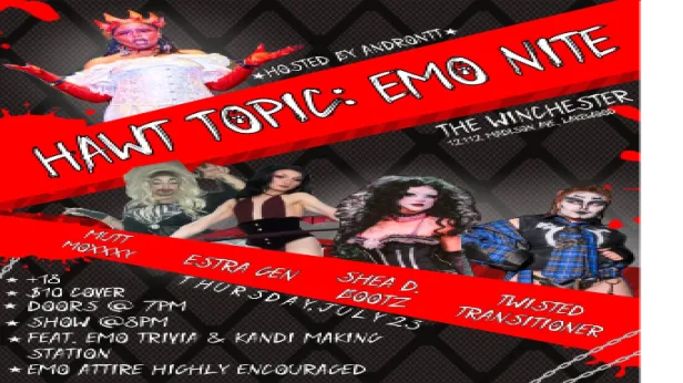 HAWT TOPIC: EMO DRAG NITE