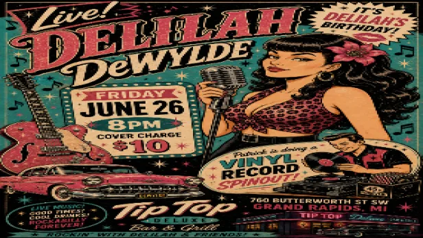 Delilah DeWylde Birthday Bash with Patrick's Record Hop!