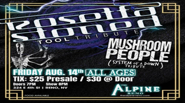 Rosetta Stoned "Tool Tribute" w/Mushroom People "SOD Tribute"