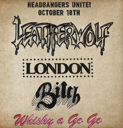Leatherwolf, LONDON, Bitch, Whiskey Dogz, Cutt, Leg Lice