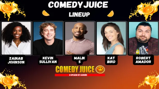 Comedy Juice Featuring: Zainab Johnson, Malik S, Kevin Sullivan, and Kat Bird!
