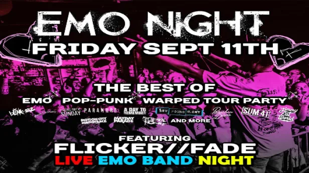 Emo Night ft. Flicker//Fade Live Band Emo Night!