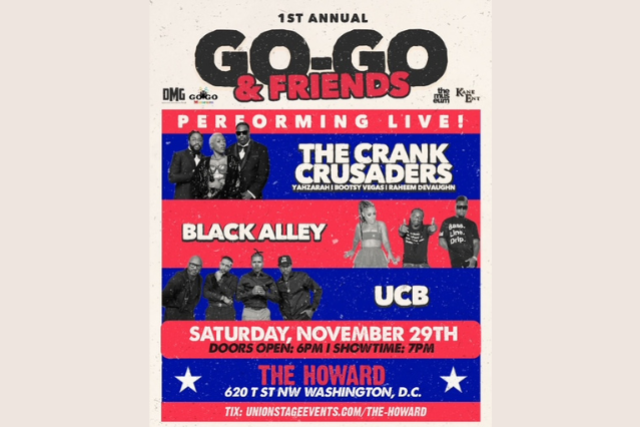 CANCELED: Go-Go and Friends featuring Crank Crusaders (Boosty Vegas, YahZarah, Raheem DeVaughn), Black Alley, UCB