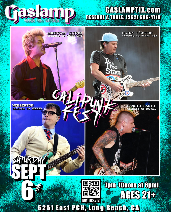 CALI-PUNK FEST: GREEN DAY + BLINK-182 + WEEZER + RANCID Tributes AMERICAN IDIOTS, BLINK-180 TRUE, WEEZERTON, and RANCID RADIO