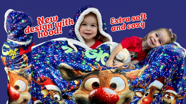 Magic of Lights - Reindeer Blanket - This is NOT an Event Ticket