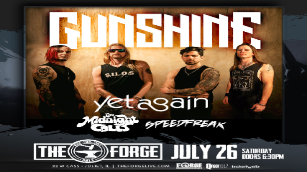 Gunshine with Yet Again, The Midnight Calls, & Speedfreak