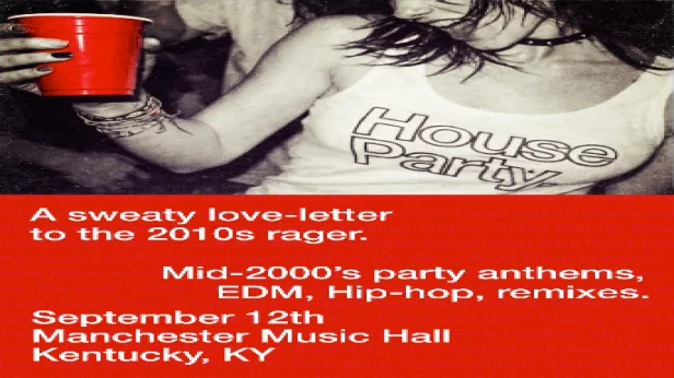 HOUSE PARTY. A sweaty love-letter to the 2010s rager.