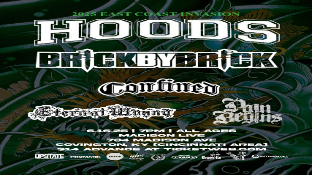 Hoods, Brick By Brick, Confined, Eternal Wound, Pain Begins