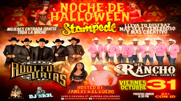 NOCHE DE HALLOWEEN CON ADOLFO URIAS Y DEL RANCHO AL NORTE