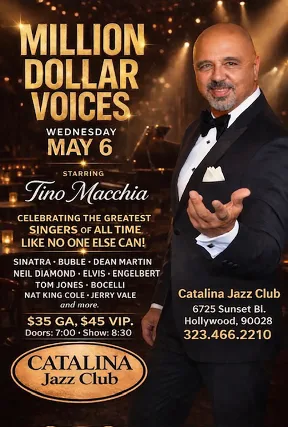 Million Dollar Voices starring Tino MACCHIA Celebrating the Greatest Singers of All Time!