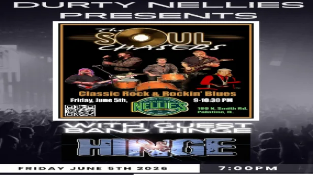 Soul Chasers is a Classic Rock,Soul & Blues Band with guest band Hinge