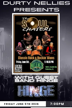 Soul Chasers is a Classic Rock,Soul & Blues Band with guest band Hinge
