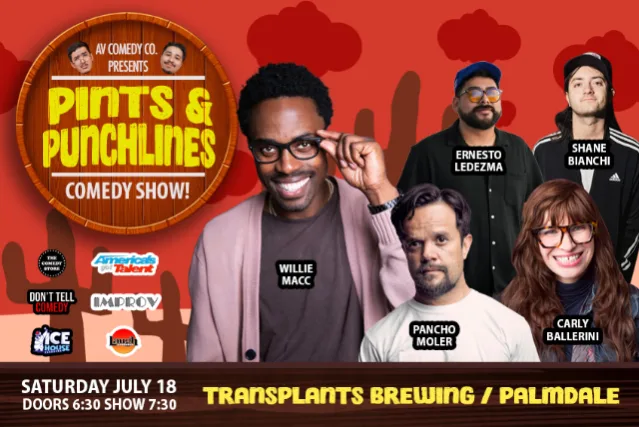 PINTS & PUNCHLINES COMEDY SHOW FEATURING WILLIE MACC