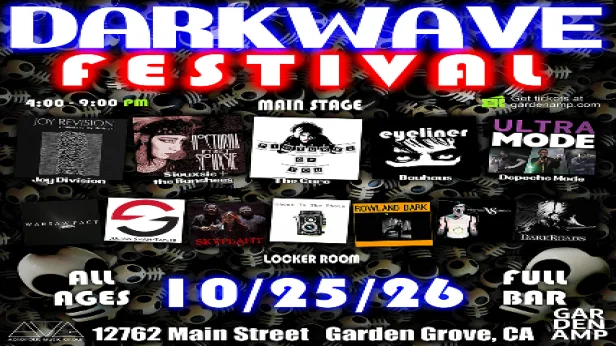 Depeche Mode, Bauhaus, The Cure, Siouxie & The Banshees, Joy Divsion Tributes - Dark Wave Festival