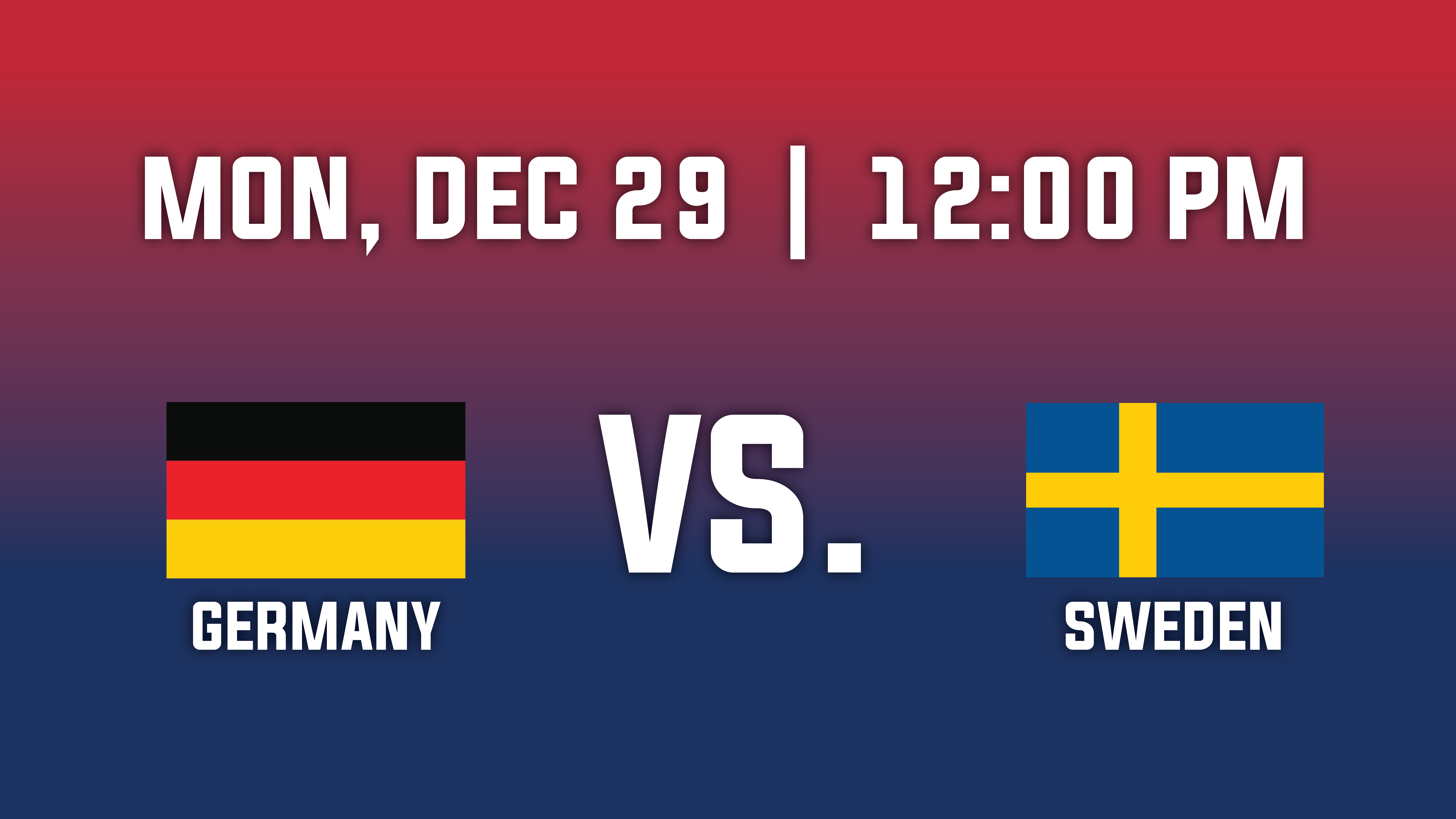 2026 IIHF World Junior Championship-Group A - Germany v. Sweden