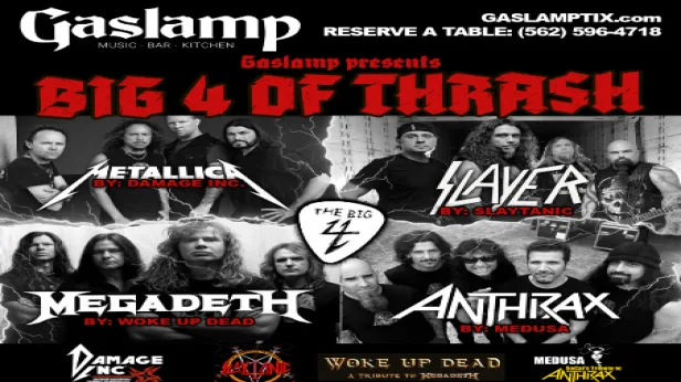 METALLICA + SLAYER + MEGADETH + ANTHRAX TRIBUTES ...BIG 4 of THRASH!