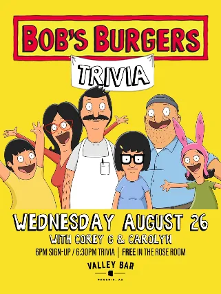 BOB'S BURGERS TRIVIA w/ COREY G + CAROLYN