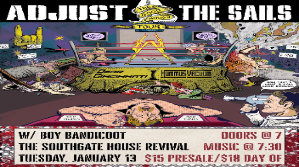 Save The Cat Touring & MidWest Friends Fest Present: Adjust The Sails, Dear Cincinnati, HummusVacuum, Boy Bandicoot