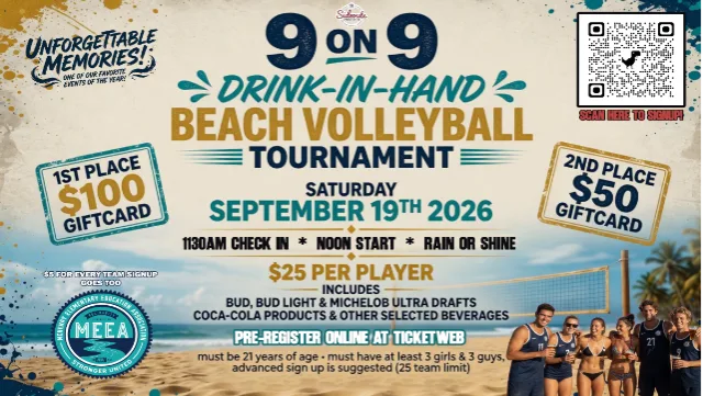 9-ON-9 DRINK IN HAND TOURNAMENT SEPTEMBER 19TH 2026